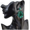 E-4062  7 Colors Luxury Drop Earring Inlay Crystal Rhinestone Dangle Long Earrings For Women Jewelry