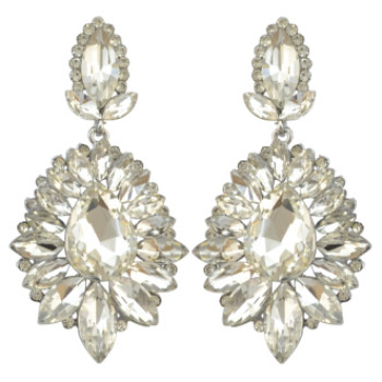 E-4062  7 Colors Luxury Drop Earring Inlay Crystal Rhinestone Dangle Long Earrings For Women Jewelry