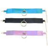 N-6760 New Arriva Gothic Leather Gold Plated Round Pendant Choker Necklace For Women
