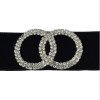 N-6756 Gothic Jewelry Women Velvet Double Round Crystal Choker Necklace Adjustable Boho Short Necklaces