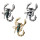 P-0370 New Fashion Vintage Silver Gold Plated Metal Crystal Scorpion Brooch Pin Jewelry