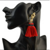 E-4074 6 Colors Bohemian Vintage Gold Tassel Earring Chain Dangle Long Earrings for Women Jewelry