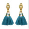 E-4074 6 Colors Bohemian Vintage Gold Tassel Earring Chain Dangle Long Earrings for Women Jewelry