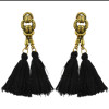 E-4074 6 Colors Bohemian Vintage Gold Tassel Earring Chain Dangle Long Earrings for Women Jewelry