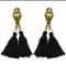 E-4074 6 Colors Bohemian Vintage Gold Tassel Earring Chain Dangle Long Earrings for Women Jewelry