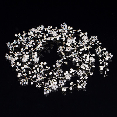 F-0403-E New Fashion  Charm Crystal Rhinestone Pearl  Hairband for Women Jewelry