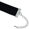 N-6762 Fashion Gothic Black Leather Silver Plated Round Pendant Choker Necklace for Women Jewelry
