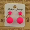 E-4073 5 Colors Fashion Stud Bead Star Crystal Alloy Earring for Women Jewelry