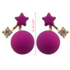 E-4073 5 Colors Fashion Stud Bead Star Crystal Alloy Earring for Women Jewelry