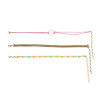 N-6763 3Pcs/Set Punk Style Black Leather  Gold Color Alloy  Chains Round shape Choker Short Necklace  Women Jewelry