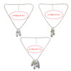 N-6764 3 Styles Punk Chain Necklace Leaf Pendants Eagle Claw Turquoise Beads Necklace for Women Men