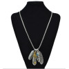 N-6764 3 Styles Punk Chain Necklace Leaf Pendants Eagle Claw Turquoise Beads Necklace for Women Men