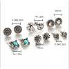 E-4079 6 Pairs /Set Cute Elephant Flower Sector Shape Stud Earrings For Women Crystal Resin Beads Earrings Sets Wholesale