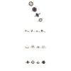 R-1438 2 Colors shiny Gold Silver Plated diamante Ring Sets Antique Midi Finger Rings for Women Jewelry