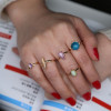 R-1438 2 Colors shiny Gold Silver Plated diamante Ring Sets Antique Midi Finger Rings for Women Jewelry