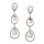 E-4083 New Luxury  Crystal Silver Plated Bridal Earrings Imitation Gemstone Jewelry Long Earrings for Women