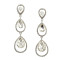 E-4083 New Luxury  Crystal Silver Plated Bridal Earrings Imitation Gemstone Jewelry Long Earrings for Women