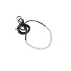 N-6775 new fashion  gold silver alloy long  black leather Necklace Collar Clavicle Chain