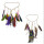 F-0404 Handmade Ethnic Tribal Gypsy Turkish 2 Colors Rope Wood Beads Feather Hairband Hair Clip Hair Jewelry For Women & Girls Jewelry