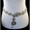 N-6772 Vintage Gold Silver Alloy Belly Chains for Women Carved Flower Dance Dress Belt Body Jewelry