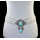 N-6780 Bohemian Fashion Women Silver Plated Chain waist Turquoise Beach Waist Body Chain