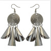 E-4085 4 Style Fashion New Arrived Silver Round Drop Dangle Ear Pendant For Charm Woman Jewelry Earring