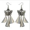 E-4085 4 Style Fashion New Arrived Silver Round Drop Dangle Ear Pendant For Charm Woman Jewelry Earring