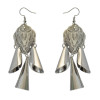 E-4085 4 Style Fashion New Arrived Silver Round Drop Dangle Ear Pendant For Charm Woman Jewelry Earring