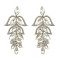 E-4088 New Luxury  Crystal Silver Plated Bridal Earrings Imitation Gemstone Jewelry Long Earrings for Women