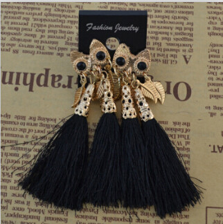 E-4084 2 style Bohemian Vintage Gold Plated Tassel Earring Chain Dangle Long Earrings for Women Jewelry