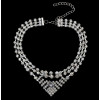 N-6791 New Fashion Gold Silver Plated Clear Crystal Rhinestone Necklace Women Bohemian Choker Statement Necklaces