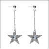 N-6795 New Fashion Diamante Star Collar Leather Chain Statement Choker Necklace Earring Pendants For Women Jewelry Set