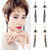 E-4090 Fashion Women Gold Silver Plated Tassel Dangle Drop Earrings Long Line Ethnic Earring Boho Party Jewelry