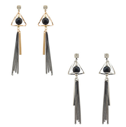 E-4090 Fashion Women Gold Silver Plated Tassel Dangle Drop Earrings Long Line Ethnic Earring Boho Party Jewelry