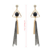 E-4090 Fashion Women Gold Silver Plated Tassel Dangle Drop Earrings Long Line Ethnic Earring Boho Party Jewelry