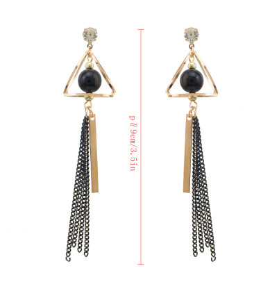 E-4090 Fashion Women Gold Silver Plated Tassel Dangle Drop Earrings Long Line Ethnic Earring Boho Party Jewelry