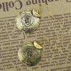 E-4089 New Arrival Antique Silver Gold Plated Circle Round Dangle Drop Earrings For Women Jewelry