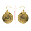 E-4089 New Arrival Antique Silver Gold Plated Circle Round Dangle Drop Earrings For Women Jewelry