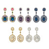 E-4094 5 Styles Fashion Luxury Crystal Rhinestone Charm Drop Stud Earring for Women Jewelry