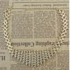 N-6802 3 color Fashion Gold Silver Plated Choker Necklace Inlay Metal Simple Adjustable Necklaces for Women Jewelry