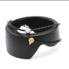 N-6804 New Fashion Black leather Chain Gold Plated Alloy Pearl Choker Necklace Collar Clavicle Chain