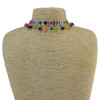 N-6808 Handmade Bohemia Choker Necklace Woven Plush Ball Pendant Ethnic Collar Choker Necklace For Women