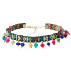 N-6808 Handmade Bohemia Choker Necklace Woven Plush Ball Pendant Ethnic Collar Choker Necklace For Women