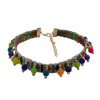 N-6808 Handmade Bohemia Choker Necklace Woven Plush Ball Pendant Ethnic Collar Choker Necklace For Women