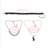 N-6809 3Pcs /Set Black Pink Thread Tassel Pendant Necklaces For Women Boho Fashion Lace Choker Necklace Jewelry