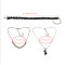 N-6809 3Pcs /Set Black Pink Thread Tassel Pendant Necklaces For Women Boho Fashion Lace Choker Necklace Jewelry