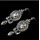 E-4096 Fashion Trendy Women Italina Style Silver Plated Full Rhinestone crystal Drop Dangle Earrings