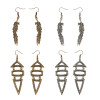 E-4097 2Style New Arrival Retro Silver Gold Plated  Long  Dangle Drop Earrings For Women Jewelry