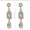 E-4102 New Arrived Fashion Shiny Diamante Crystal Dangle pendant Silver Plated Earring For Charm Women Jewelry