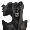 E-4103 Bohemian Vintage Gold Silver Plated Long Drop Earring Women Party Flower Earrings Fashion Jewelry